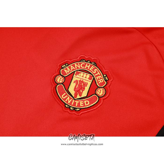 Chandal del Manchester United 2024-2025 Manga Corta Rojo - Pantalon Corto